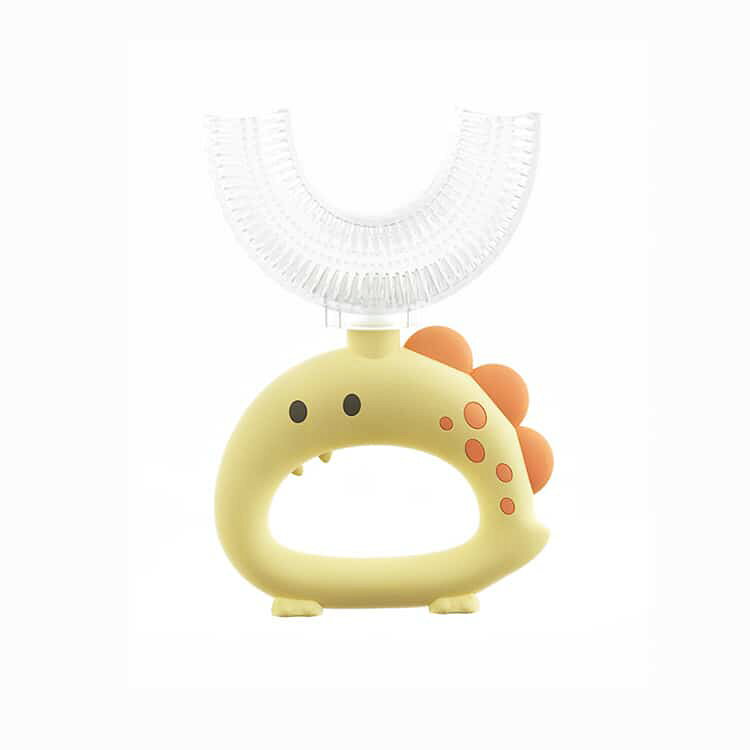 le colzaの3個入り こども 子供用 U字歯ブラシ 子供 子ども キッズ U型歯ブラシ 360度歯ブラシ 歯ブラシ 3個入り 子供用歯ブラシ U型 マウスピース型 ハブラシ 口臭防止 歯周病予防 美歯ケア 携帯用 口腔ケア 歯ブラシ 虫歯予防 軽量 小学生 2-6歳 6-12歳｜アングル3
