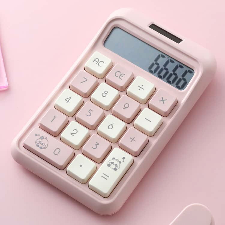 le colzaのかわいい 大きい 電池式 ソーラー+電池併用 ぽこぽこ おしゃれ 使いやすい ソーラー カラフル 機械式 8桁 卓上 透明電卓 白 ポコポコ電卓 卓上電卓 8桁電卓 計算機 電卓 かわいい計算機 ソーラー+電池併用 四角ボタン 電卓8桁 可愛い 滑り止め｜アングル3