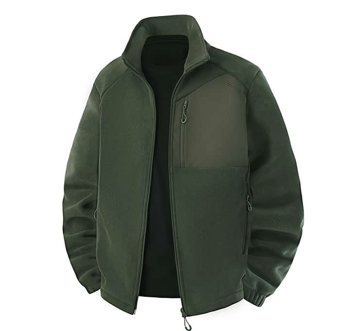秋冬 ジャケット 厚手 フリースジャケット メンズ 防寒 防風 保温 スタンドカラー ハイネック メンズ 登山 アウトドアウェア カジュアルジャケット キャンプ トレッキング スポーツウェア フリース 3D立体裁断 スリムシルエット lecolza-10005310 le colza サンプル画像3