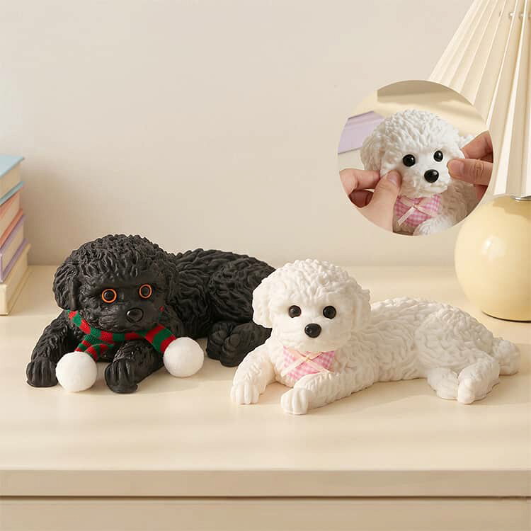 ドッグ 車載 癒しグッズ 犬 ストレス解消グッズ やわらかい スクイーズ おもちゃ かわいい 握るおもちゃ マスコット インテリア 車内 カーオーナメント ダッシュボード スクイーズ アクセサリー 子犬 飾り 置き物 マット付き デスク 玄関 誕生日 lecolza-10005589 le colza サンプル画像2