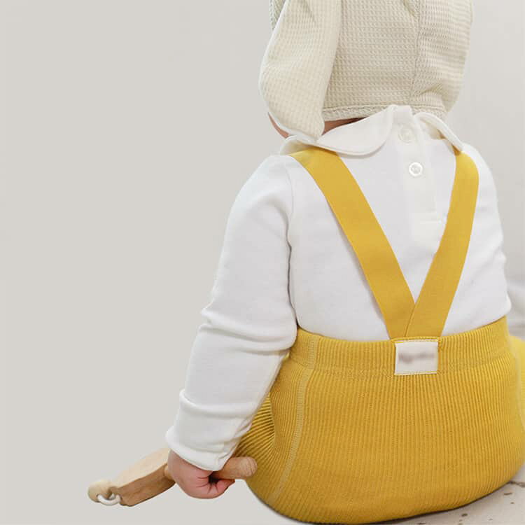 サスペンダー付き 赤ちゃん ハイウエスト サスペンダー レギンス 肩紐 男の子 女の...