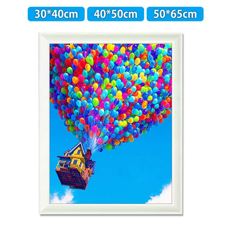 Rakuten - 中級 キット 30×40cm ダイヤモンドアート ビーズ刺繍 フル 40×50cm 刺繍キット 刺繍 初心者セット アート 50×65cm 風船 縦型 ビーズアート ダイヤモンド 丸型ビーズ モザイクアート 空飛ぶ家 中級 DIY 趣味 手芸 ハンドメイド