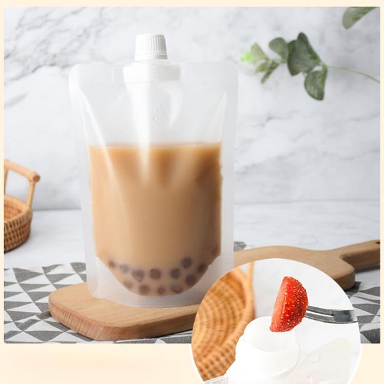 le colzaの250ml 500ml 透明 300ml 飲料バッグ 380ml 【50枚入り】 パウチ 100ml 保存容器 ドリンク用 スパウトパウチ 200ml 詰め替 飲み物用 ジュース 150ml DIY飲み物用 耐高温 保存バッグ 冷凍パック 注ぎ口付きパック 調味料｜アングル2