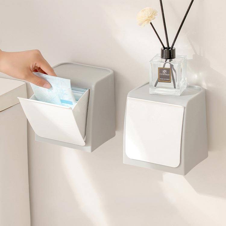 省スペース 壁面収納 生理用品 トイレ収納 シンプル ウォールボックス ゴミ箱 壁掛...