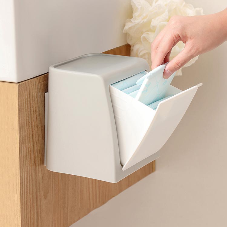 省スペース 壁面収納 生理用品 トイレ収納 シンプル ウォールボックス ゴミ箱 壁掛...