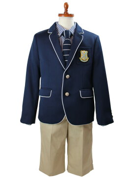 【安心の4泊5日】【3日前お届け】子供スーツレンタル おとこのこスーツ 男の子フォーマル 男児スーツ 結婚式 発表会 七五三 入学式 レンタルスーツ【レンタル/サイズ 110 130/b-67】MICHIKO LONDON ニットタイが珍しい紺色スーツに白パイピング