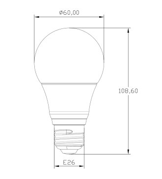 LED電球 一般電球形 E26 60W 全方向 IRODORI PLUM LDA6-G/Z60/BT ビームテック