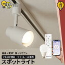 4個セット ダクトレール スポットライト 照明 ライト レールライト E17 LED電球付き 60W 相当 210度 調光 調色 虫対策 電球色 昼白色 昼光色 リモコン 工事不要 リモコンセット 黒 白 TZE17LDA5W2C4R ビームテック