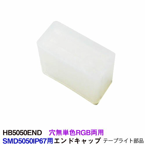 LEDテープライト部品 エンドキャップ 穴無単色RGB両用 SMD5050用 LEDテープ IP67用 業務用 施工業者 クリックポスト送料250円