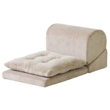 テレビ枕M まくら ごろ寝 座椅子 座布団付 コンパクト おしゃれ 背もたれ 椅子 折りたたみ ベージュ