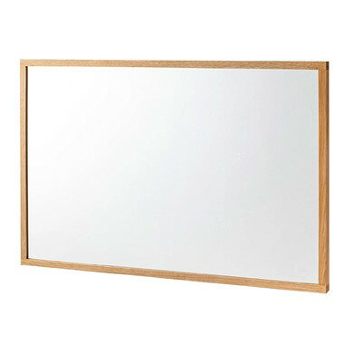 ミラー 壁掛け ウォールミラー 鏡 おしゃれ 北欧 角型 天然木 木製 シンプル リビング ダイニング 玄関 ナチュラル [2]