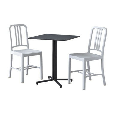 テーブル カフェテーブル 丸型 サークル 丸 ダイニングテーブル オフィス アジャスター付き スチール スタイリッシュ シンプル ブラック [2]