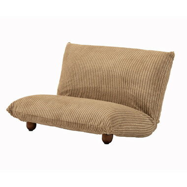 座椅子 フロアチェア おしゃれ コンパクト 小さい 小さめ 折りたたみ式 脚付き コーデュロイ シンプル ベージュ