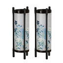 盆提灯 筒型 岐阜提灯 回転みやび24号 一対 完成品 EM-6644-Ax2