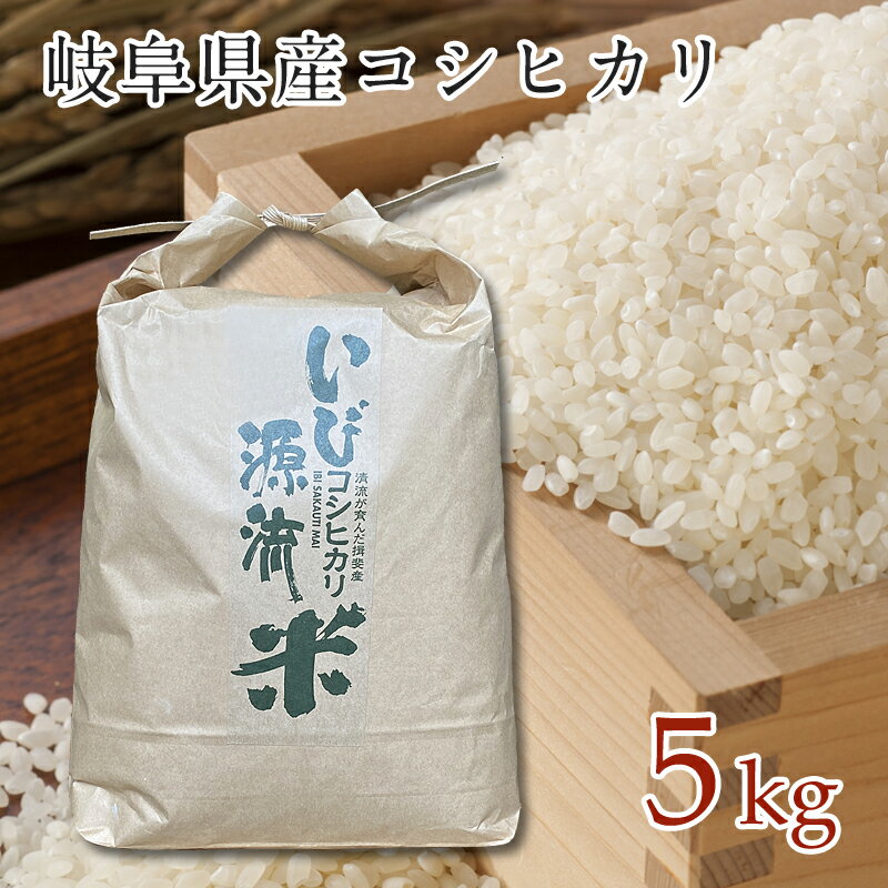 新米 令和2年産 岐阜県揖斐川町産コシヒカリ いび源流米 白米5kg 精米済 農家直送 岐阜県産 お米 米 白米 おいしい ギフトにも 清流