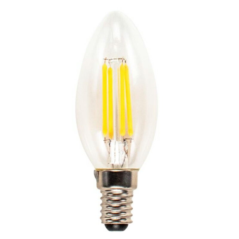 LEDシャンデリア電球 30w相当 LEDフィラメント電球 4W 2700K 電球色 E14口金 調光対応 シャンデリア球 フィラメント球形 おしゃれ 雰囲気