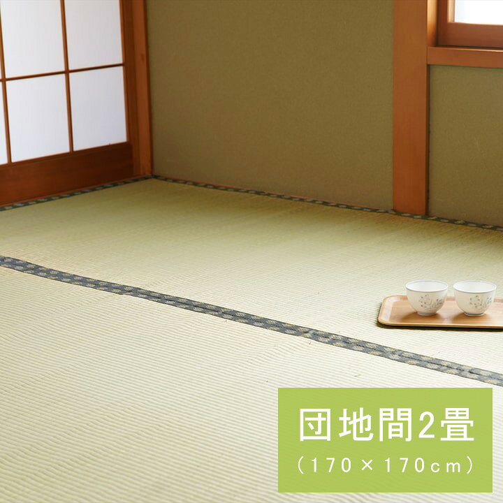 樂天商城 - 国産 日本製 い草 ござ 和室 上敷き カーペット 敷物 双目織 多サイズ 団地間2畳(約170×170cm）