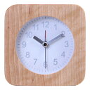 置時計 ウッド スクエア WH【×6セット】【36697】(3)