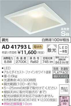 コイズミ照明 LED防雨防湿ダウンライト 屋外 2700K電球色