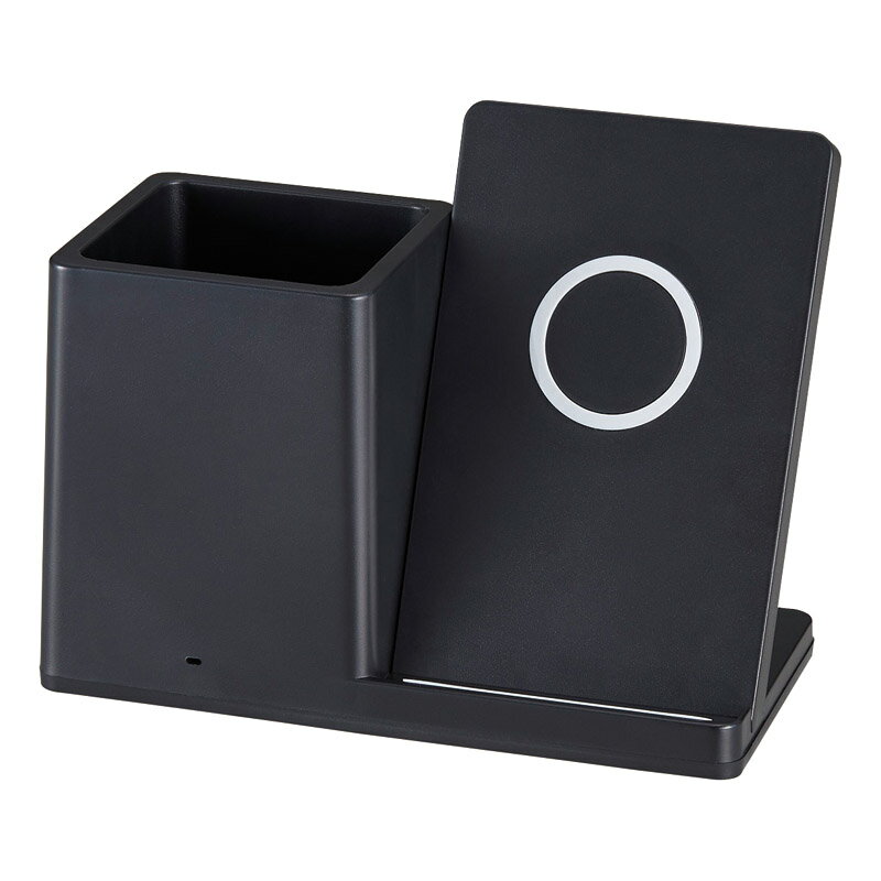 【追加送料について】 北海道・沖縄・一部地域・離島は別途送料がかかります。北海道・沖縄 追加送料：1000円、一部地域・離島は別途お見積りとなります。ご了承の上ご注文ください。 Qi対応のスマートフォンを置くだけで充電が出来るペンホルダー付...