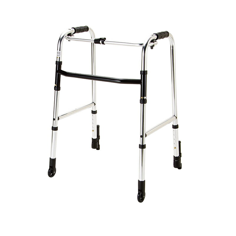 アルミ歩行器 介護 固定型 前輪固定キャスター付[非課税]