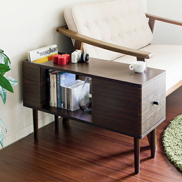 サイドチェスト 脚付き ベッドサイドチェスト 収納棚 サイドテーブル ローチェストソファサイド ブラウン シンプル 北欧 おしゃれ