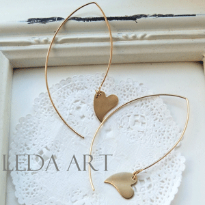 K14GF ゴールド 14金ゴールドフィルド ハート モチーフ フックレディースジュエリー ピアス フックピアス ゴールドピアス 変形 プレゼント ギフト L...