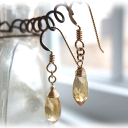 K14GFピアス 宝石質シトリンのゴールドフィルド スリップレスフック【楽ギフ_包装選択】【楽ギフ_メッセ入力】