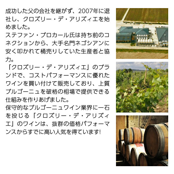 【よりどり6本以上送料無料】 クロズリー デ アリズィエ シャブリ ヴェイユ ヴィーニュ 2025 750ml 白ワイン シャルドネ フランス ブルゴーニュ ledled-10004765 酒類の総合専門店 フェリシティー サンプル画像3