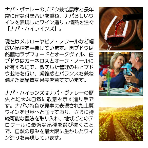 【よりどり6本以上送料無料】 ナパ ハイランズ カベルネ ソーヴィニヨン ナパ ヴァレー 2023 750ml アメリカ カリフォルニア 赤ワイン 3