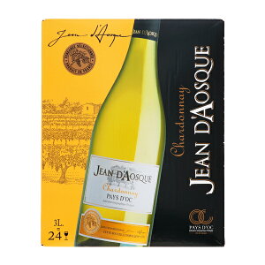 【包装不可】 ジャン ダオスク IGP シャルドネ 3000ml ボックスワイン バックインボックス 白ワイン 箱ワイン 同一商品に限り4個まで1梱包 包装不可