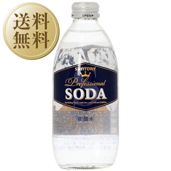 【送料無料】 サントリーソーダ 瓶 350ml 24本 1ケース 炭酸水 包装不可 他商品と同梱不可