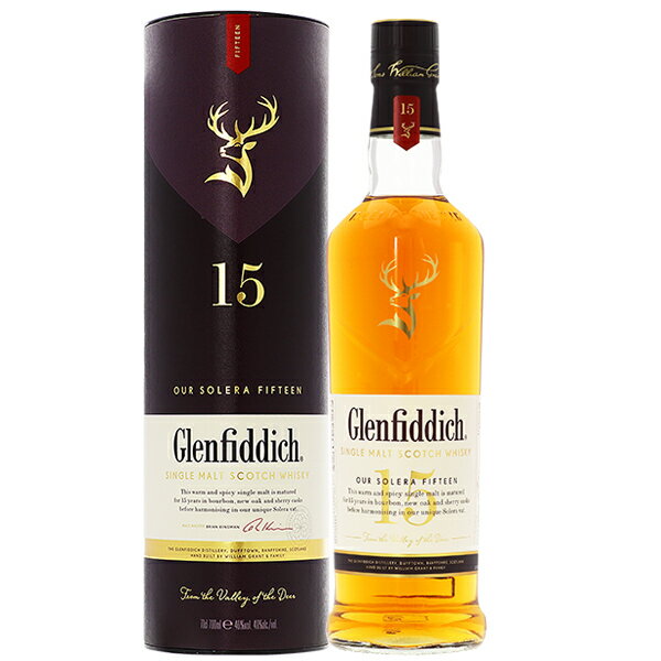 GLENFIDDICH グレンフィディック 15年 ソレラリザーブ シングルモルト スコッチウイスキー 40度 正規 箱付 700ml 包装不可