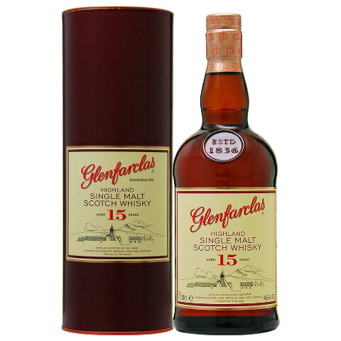 GLENFARCLAS グレンファークラス 15年 46度 並行 円筒箱付 700ml 包装不可