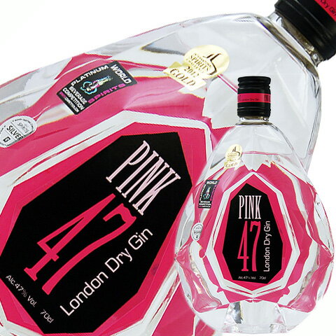 ピンク 47 ロンドン ドライ ジン 47度 700ml 包装不可 6本まで1梱包 ピンク 47 ロンドン ドライ ジン 47度 700ml 包装不可 6本まで1梱包