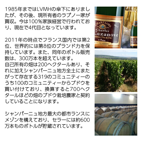 【よりどり6本以上送料無料】 シャルル ド カザノーヴ ブリュット 箱なし 750ml シャンパン シャンパーニュ フランス ledled-10007728 酒類の総合専門店 フェリシティー サンプル画像3