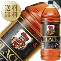 【送料無料】 ブラックニッカ クリア 37度 4000ml（4L） ペットボトル 4本 1ケース ニッカ ウイスキー 包装不可 他商品と同梱不可 クール便不可