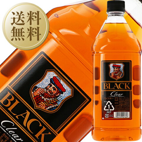 【送料無料】 ブラックニッカ クリア 37度 1800ml（1.8L） ペットボトル 6本 1ケース ニッカ ウイスキー 包装不可 他商品と同梱不可 クール便不可