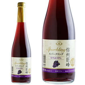 アルプス ワイン 信州巨峰スパークリング 信州産100% 500ml 日本ワイン