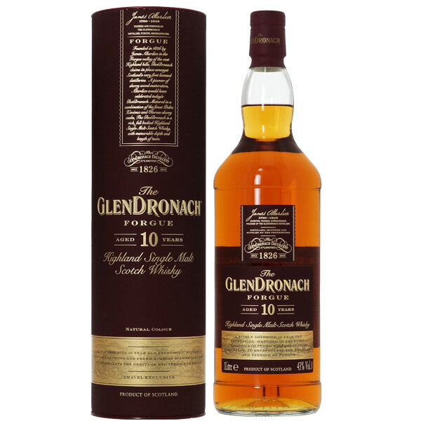 GLENDRONACH グレンドロナック 10年 フォーグ ハイランド シングルモルト スコッチ ウイスキー 43度 箱付 1000ml 並行 包装不可