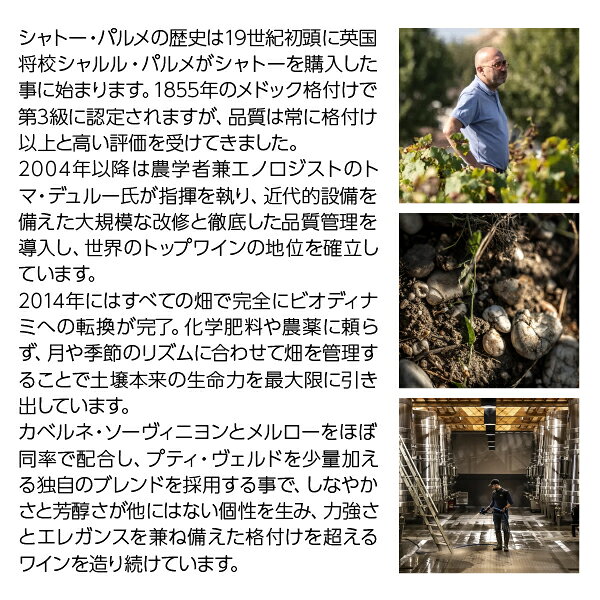 格付け第3級 シャトー パルメ ヒストリカル 19th センチュリー ブレンド L20.17 750ml 赤ワイン カベルネ ソーヴィニヨン フランス ボルドー ledled-10033665 酒類の総合専門店 フェリシティー サンプル画像3