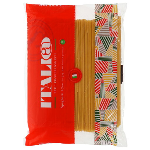 イタリアット スパゲッティ 1.7mm 3kg パスタ 4袋まで1梱包 包装不可 イタリアット スパゲッティ 1.7mm 3kg パスタ 4袋まで1梱包 包装不可