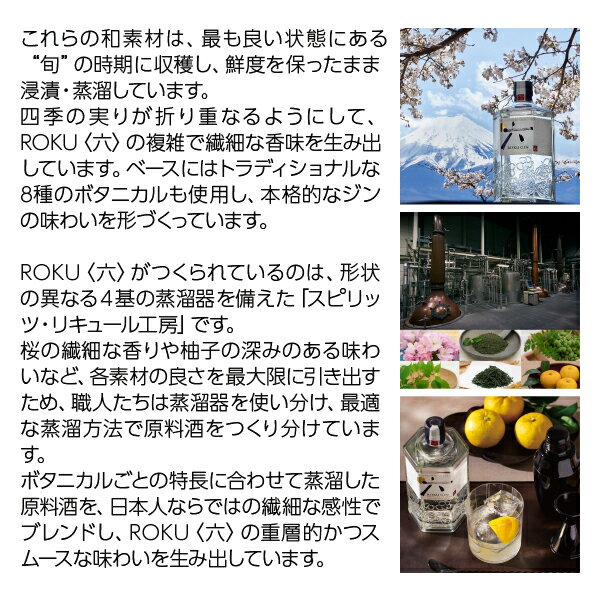 数量限定 サントリー ジャパニーズクラフトジン 翠 700ml&六（ROKU） 200ml グラス付 箱付 飲み比べセット