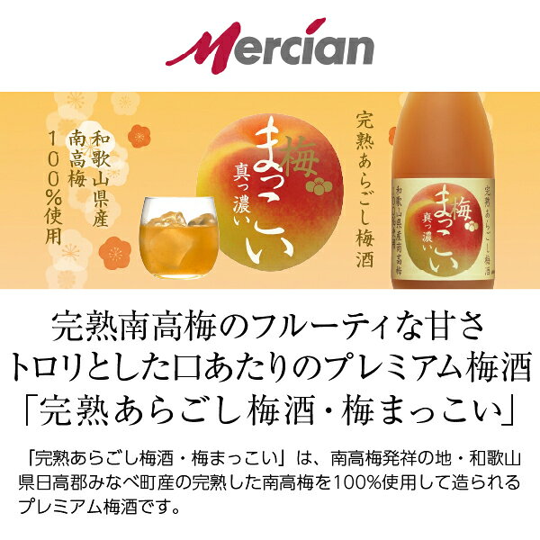 酒類の総合専門店 フェリシティーのメルシャン 完熟あらごし梅酒 梅まっこい 10度 720ml｜アングル2