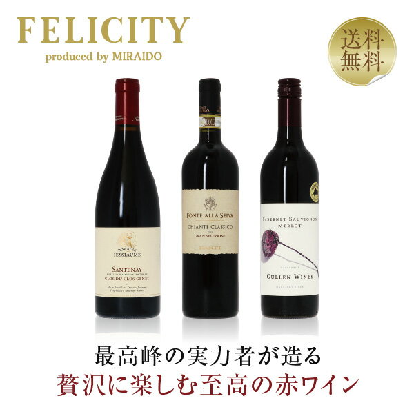 650円OFFクーポン対象 【10】贅沢に楽しむ 至高の赤ワイン 3本セット 第21弾 750ml×3 飲み比べ ワイン セット 【送料無料】【包装不可】