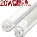 【20型MW】LED蛍光灯 20W 10本以上送料無料 無回転ソケット 1050lm 昼白色 5000k 乳白カバー20W形 20W 20形 20型 20W型