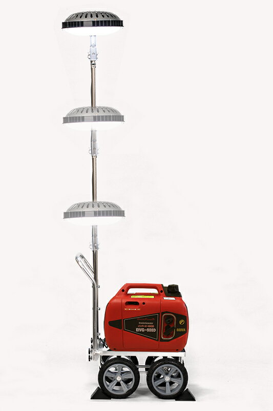 【 LED 台車式 投光器 BL300 発電機無し】PSE届出済 技術基準適合 LEDライト 投光器 39000lm 300W 昼光色 災害 水害 風害 非常用照明 避難所 公民館 危機管理 屋外工事用 農業用 防雨 防水 防雪 IP65 バルーン代替