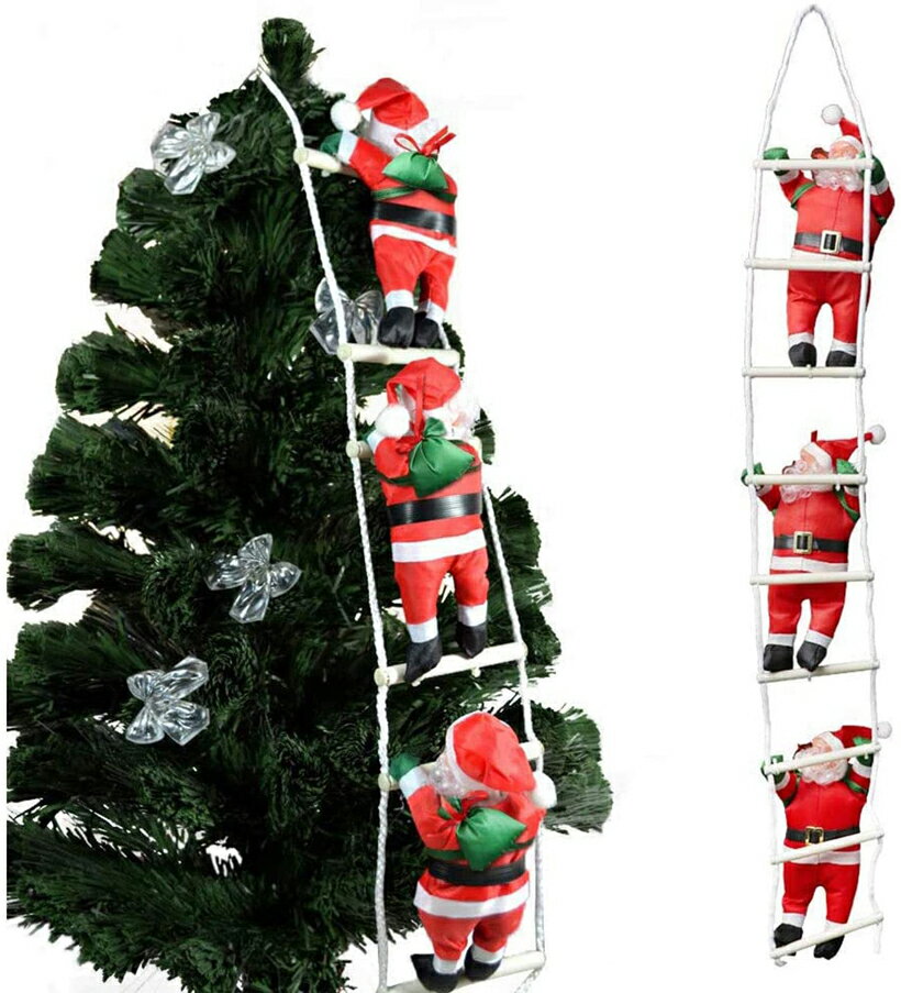 クリスマス 飾り はしごサンタ飾り(サンタ3体) クリスマスツリー オーナメント サンタクロース 人形 パーティー 吊り 飾り付け クリスマス 部屋 装飾 デコレーション 吊り装飾用