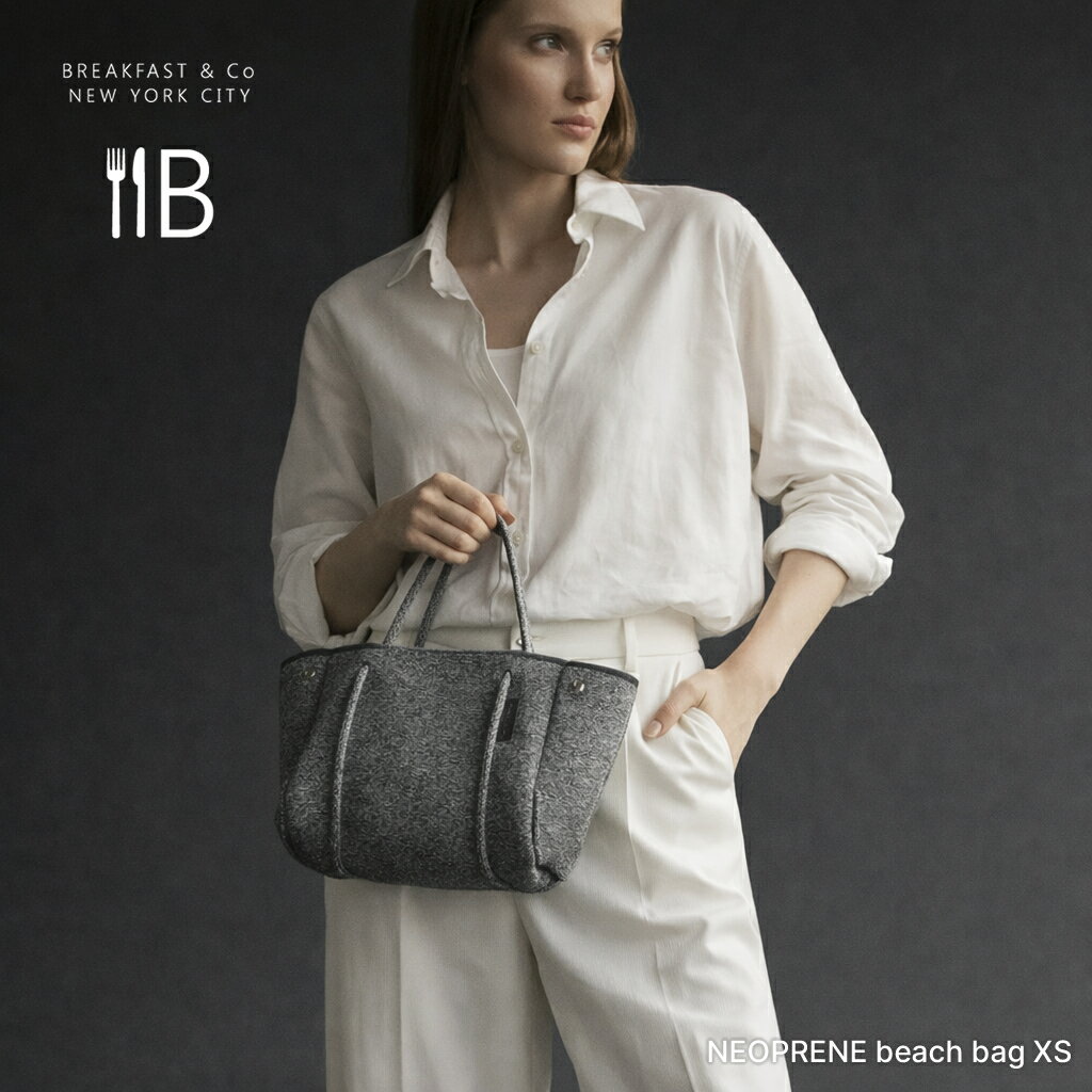 【10%OFF＆P10倍★マラソン限定】BREAKFAST & Co NYC XS トートバッグ レディース 小さめ 小 小さい おしゃれ かわいい 軽量 撥水 ファスナー 軽い 無地 洗える トートバック ネオプレン ネオプレーン トート ジムバッグ バッグ