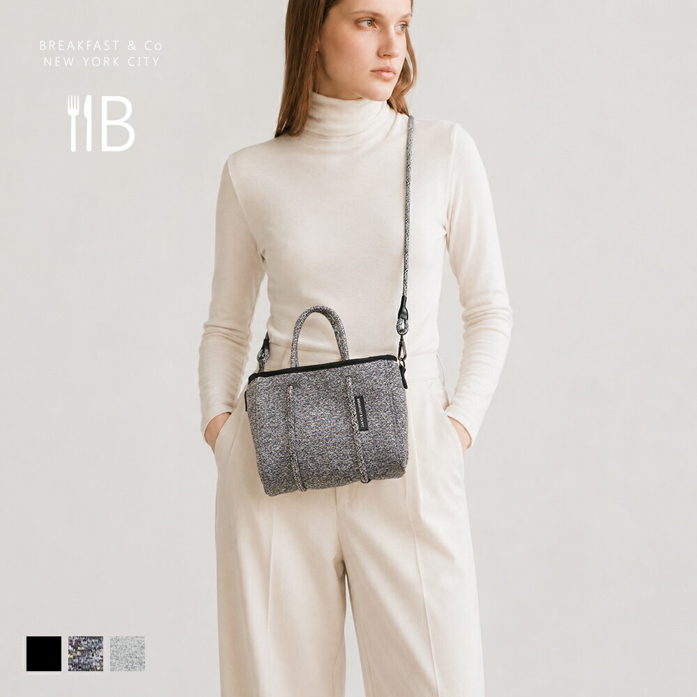 ★予約受付中★BREAKFAST & Co NYC ZIP XXS トートバッグ レディース 小さめ 小 小さい おしゃれ かわいい 軽量 撥水 ファスナー 軽い 無地 洗える トートバック ネオプレン ネオプレーン トート ジムバッグ バッグ